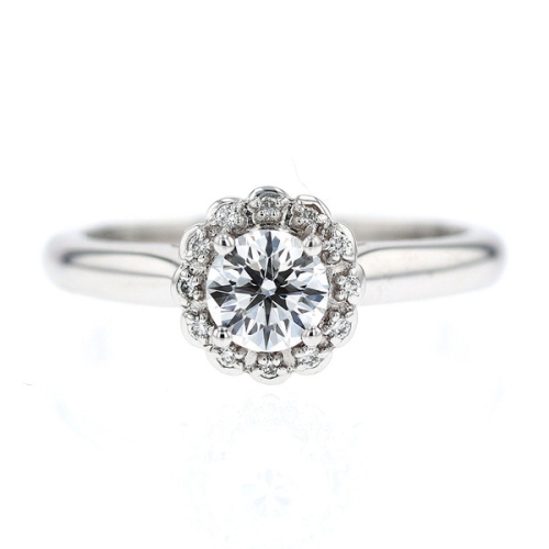 Diamond Halo Engagement Ring