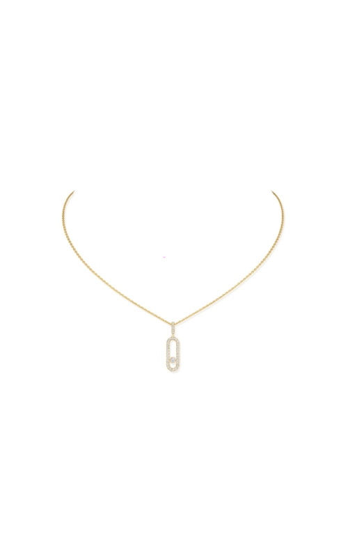 Messika Move Uno Large Yellow Gold and Diamond Pavé Pendant