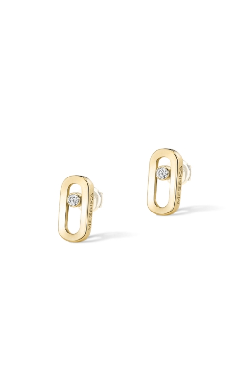Messika Move Uno Yellow Gold and Diamond Stud Earrings