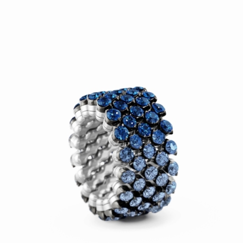 Serafino Consoli 5 Row Blue Sapphire Ring