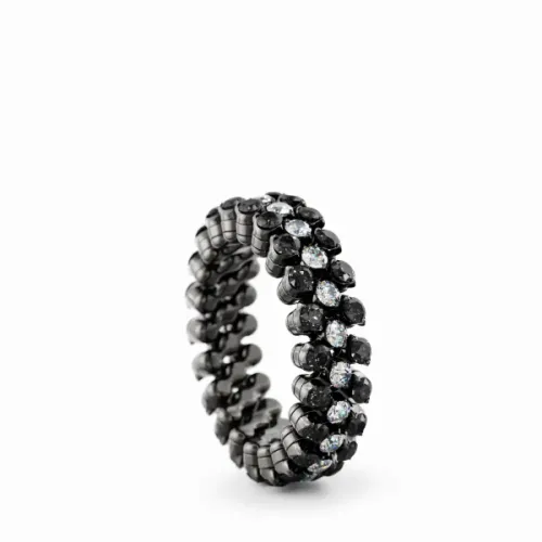 Serafino Consoli 3 Row Diamond Ring